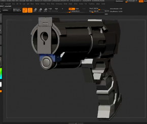 ZBrush 4R7 新功能手枪的制作
