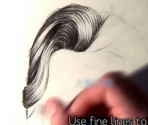 素描头发 快速制作技巧流程视频-只有五分钟