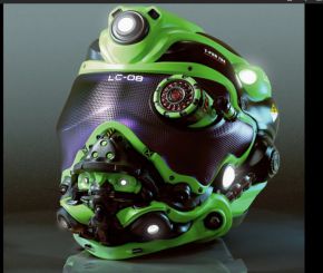 Helmet Concept #4 - Zbrush + Keyshot Timelapse