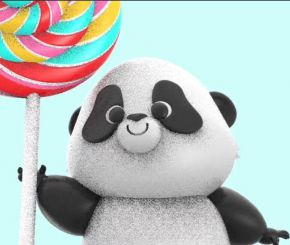 Zbrush棒棒糖熊猫卡通角色完整制作视频教程
