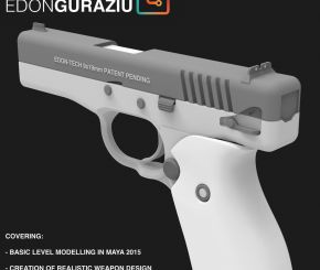 MAYA 手枪建模教程Gumroad – Basic Pistol Modelling with Edon Guraziu