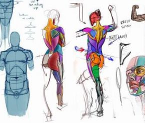 人体形体肌肉绘画教程 CGMA – Michael Hampton – Analytical Figure Drawing Parts 1 + 2