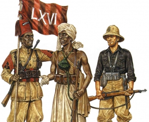 手绘意大利部分时期军队服饰装备插图