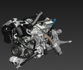 3DMAX 汽车 发动机