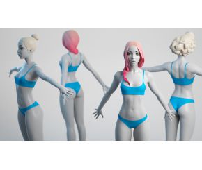 女性Basemesh 3D模型