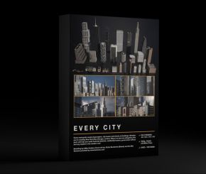 Kitbash3D-EVERY CITY-摩天大楼。城市塔楼和建筑物