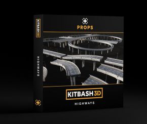 Kitbash3D-Props Highways 高速公路模型