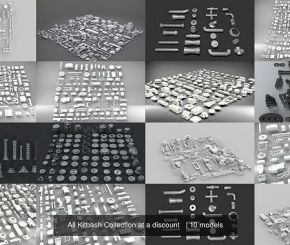 CGTrader 硬面零件模组3D模型合集 All Kitbash Collection