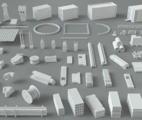 CGTrader 建筑包– Construction Pack- 66 pieces 3D model