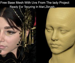 Free Base Mesh From Project With Good Topology And UV udims For Production