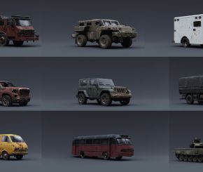 汽车交通工具3D模型 Apocalypse Vehicles