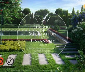 3DS MAX花园植物3D模型 Library of Vegetation by Lisyanskiy Vol.01