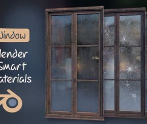 Blender水珠雨滴玻璃窗户资产预设 Blender Smart Materials – Window Procedural Water Drops