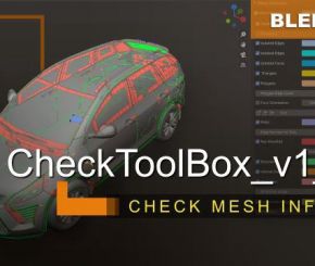 Blender模型信息高亮显示插件 CheckToolBox V1.4