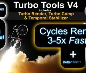 Blender快速渲染插件 Turbo Tools V4.0.9 + V3.1.0