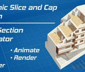 Blender建筑楼房模型切割生长切面动画插件 Dynamic Slice And Cap V1.2 + 使用教程