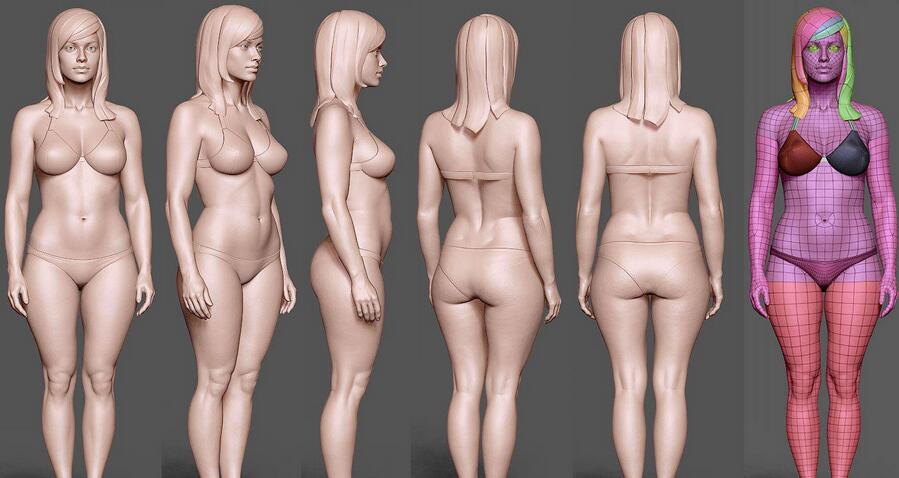 Zbrush女性人物网格细节3D模型源文件.jpg