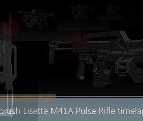 M41A Pulse Rifle Zbrush timelapse