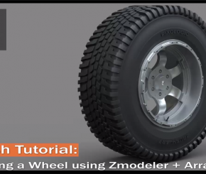 Zbrush 4r7 Tutorial - Modeling a Wheel using Zmodeler+ ArrayMesh
