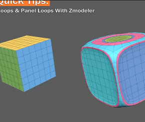 Zbrush 4r7 Zmodeler Quick tips - Groups Loops & Panel Loops