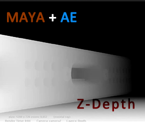 MAYA与AE联动Z-DEPTH深度通道合成