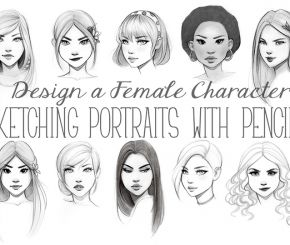 铅笔素描女性角色设计Design a Female Character: Sketching Portraits with Pencils