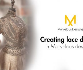 creating lace dress in Marvelous designer