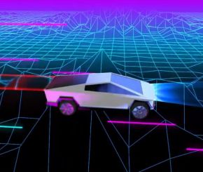 科幻复古抽象汽车场景动画C4D教程