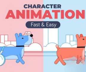AE卡通小狗角色动画MG教程(英文字幕) Skillshare – Fast & Easy Character Animation in After Effects