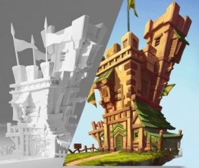 Blender卡通游戏城堡建模教程 Udemy – Modeling Stylized Game Castle Mastering Stylized Art
