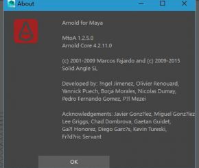 Arnold 1.2.5.0 for maya2015-2016