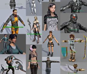 30个游戏角色模型合集 模型下载