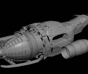 太空船3D模型裸模下载
