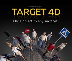 C4D模型放置任意表面位置插件 Target4D