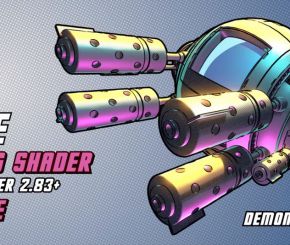 Blender卡通漫画风格材质预设插件 Comics Shader LITE 