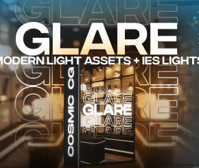 Blender室内灯具灯光插件 Glare V1.1