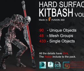 硬面机械3D模型Hard Surface KitBash Vol 2