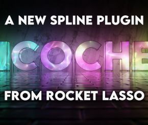 C4D样条线填充生长动画插件 RocketLasso Ricochet