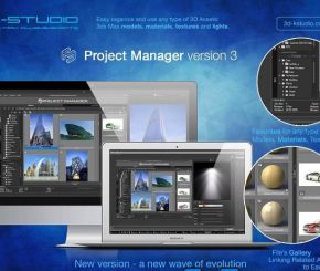 3DS MAX工程项目预设管理预览插件 3d-kstudio Project Manager