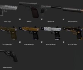 手枪武器3D模型 AX Handguns Pack (Blender/MAX/FBX/OBJ格式)