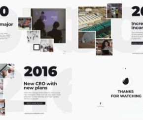 AE模板-商务企业时间线视频宣传包装片头 Clean Corporate Timeline Presentation