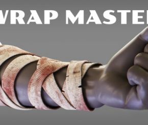 Blender绳子布料铁链缠绕资产预设 Wrap Master V1.1 + 使用教程