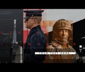 AE模板-科技感战争历史片头 The War History Glitch Slideshow
