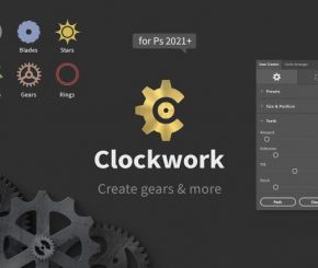 PS齿轮制作插件 Clockwork – Create Gears & More in Photoshop