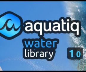Blender水流喷泉特效预设插件 Water Library Aquatiq 1.1.3 – Water Addon Water+Fountains