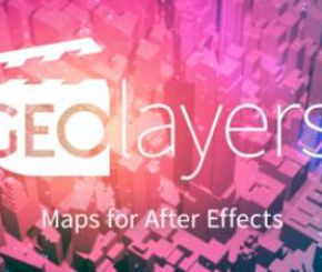 真实地图路径绘制AE脚本和谐版 Aescripts GEOlayers 3 V1.7.0 + 使用教程