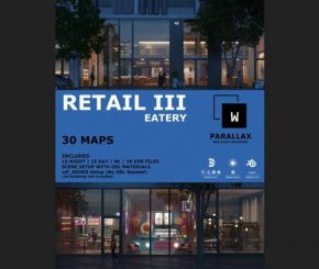 商店室内环境3D视差贴图 WParallax – Retail 3 Eatery