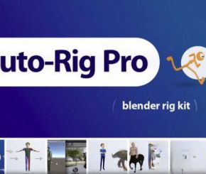 三维人物自动绑定插件 Blender Market – Auto-Rig Pro V3.69.28 +Rig Library预设库 + Quick Rig V1.26.29