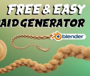 Blender辫子发型生成器资产预设 DefoQ – Braidify Procedural Braid Generator + 使用教程