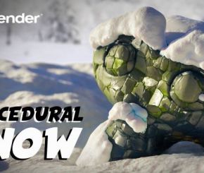 Blender雪生成器资产预设 DefoQ – Snowify Procedural Snow Generator + 使用教程